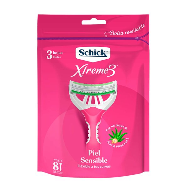 BOLSA CON 8 MAQUINAS DE AFEITAR SCHICK XTREME