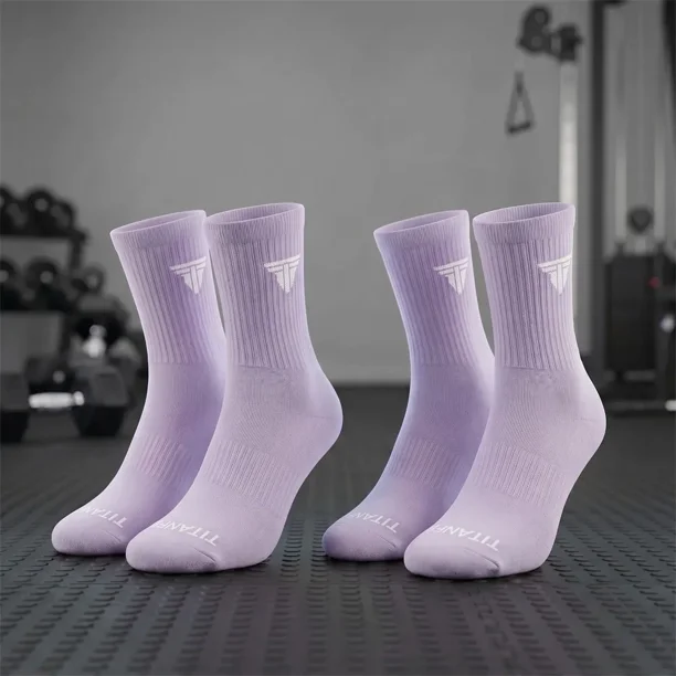 Calcetines Mujer Deportivos Largos Athena Crew - Morado Amatheyst - 2 pares