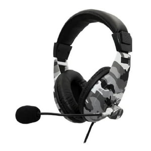 Ultra - Audifonos Gamer Overear Jack 3.5Mm Mimetizado Gris