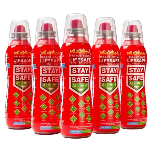 Spray extintor de incendios LifeSafe StaySafe todo en 1 portátil