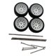 thumbnail image 2 of 4 Piezas Ruedas Y Neumáticos De Coche RC Accesorios De Coche De Aleación RC Para Bricolaje A Escala 1/64 Estilo Blanco C, 2 of 5