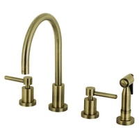 Grifo De Cocina Kingston Brass Concord De 8 Pulgadas, Amplio