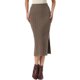 thumbnail image 1 of INSPIRE CHIC Falda de Punto de Cable para Mujer con Cintura Elástica A-Linea con Abertura Lateral Casual Falda Maxi de Punto Acanalado S Marrón, 1 of 6