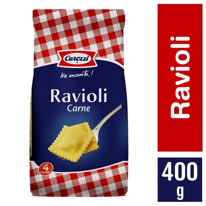 Fideo Pasta Ravioli Carne Bolsa 400 g Carozzi