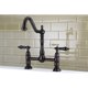 thumbnail image 3 of Grifo de cocina tipo puente Kingston Brass Duchess, bronce aceitado, 3 of 5