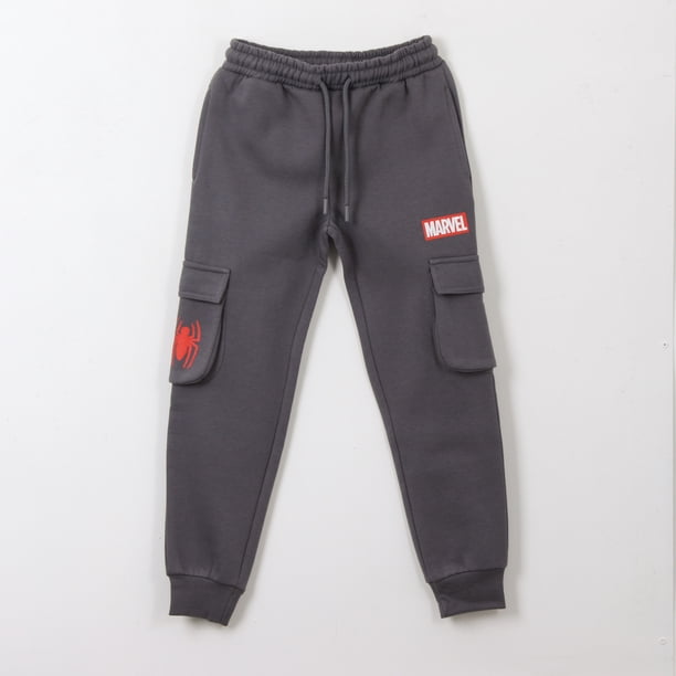 Pantalón de Buzo Niño Cargo Spiderman Gris Marvel