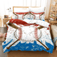 thumbnail image 1 of Sports baseball Bedding Set Single Twin Full Queen King Size Baseball Bed Set Aldult Kid Bedroom Duvetcover Sets Bed Sheets, 1 of 5