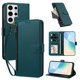 thumbnail image 2 of Funda con Billetera para [Samsung Galaxy S24 Ultra] con Bolsillo Zipper y Tarjetero Verde pavo real, 2 of 6