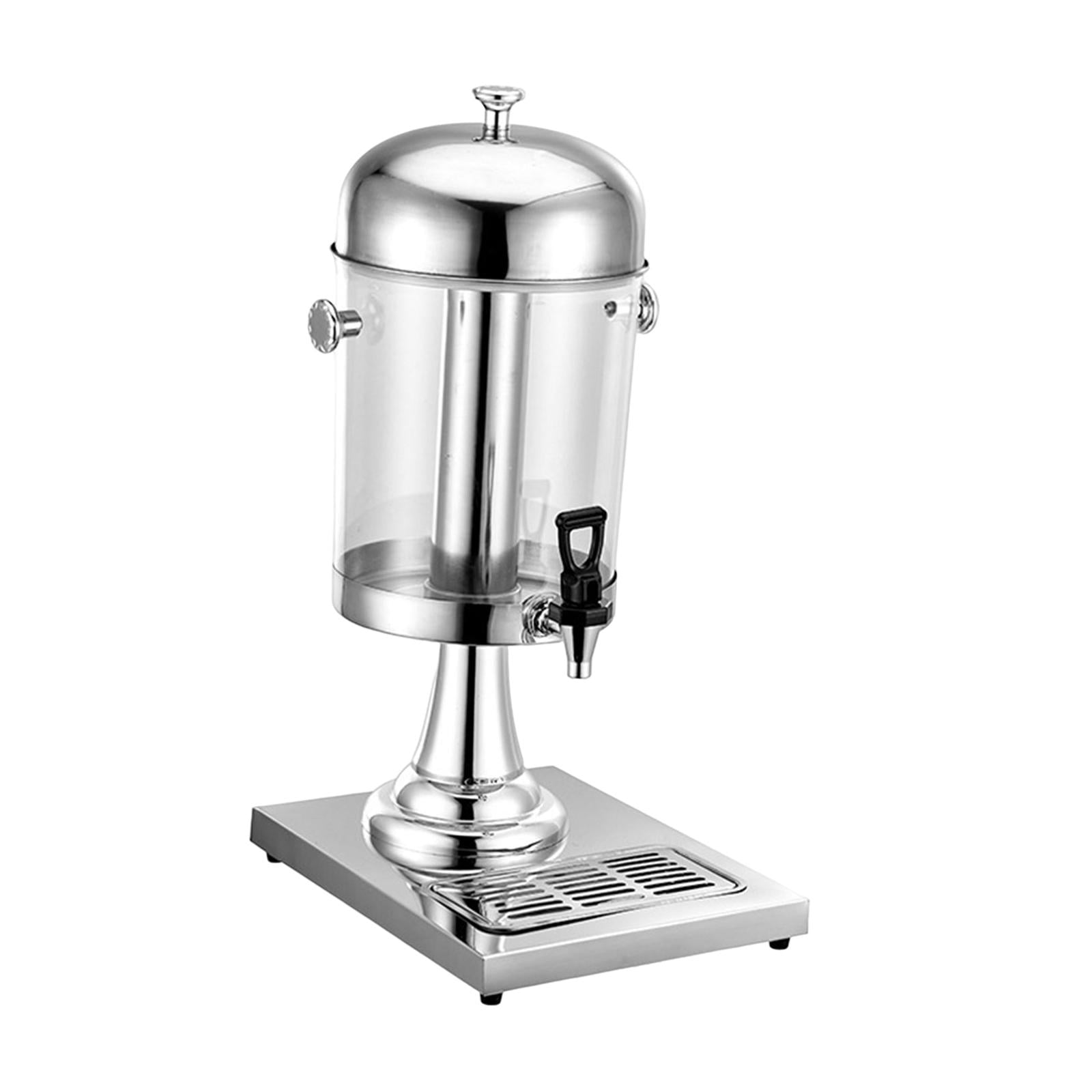 Magideal - Dispensador De Bebidas Barril De Vidrio Con Grifo De Acero Inoxidable Recargable Y Cierre Hermético Adecuado Para Reuniones Familiares Fiestas