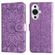 thumbnail image 4 of Funda tipo cartera FOXDOCK para Huawei Nova 11 Pro , diseño girasol en relieve, cuero PU, cierre magnético, soporte y tarjetero, 4 of 5