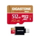 thumbnail image 1 of Tarjeta micro SD Gigastone de 512 GB con lector de tarjetas USB 3.2 tipo C, 1 of 8