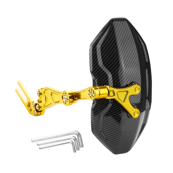 Generic Motorcycle Terno de barro trasero Protector Piezas de reparación universal sólidas Ligerosas fácilmente Instalación de modificación Ajustable Oro