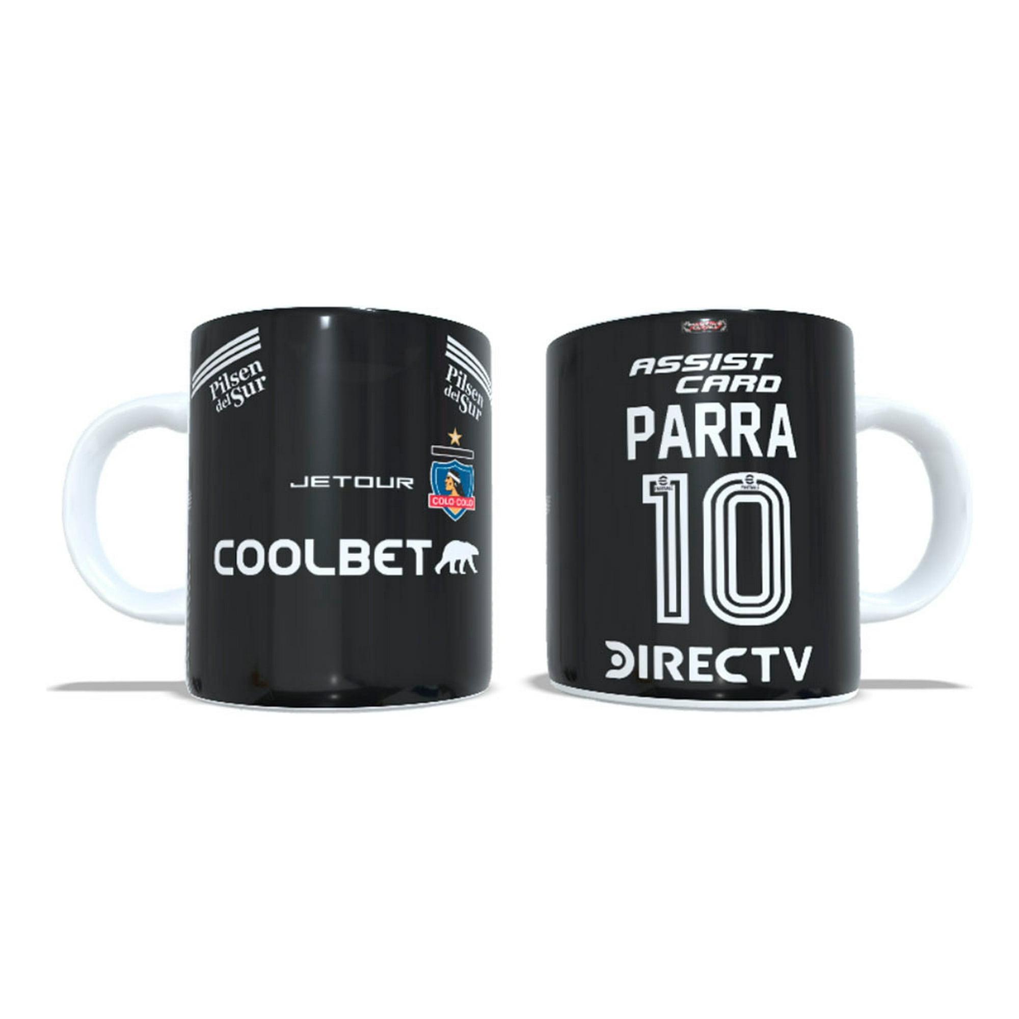 Arumistorechile - Tazon Taza + Porta Vaso Colocolo 2024 Negra - Pablo Parra