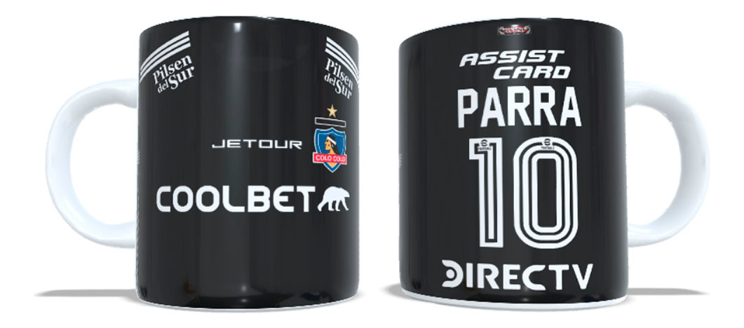 Arumistorechile - Tazon Taza + Porta Vaso Colocolo 2024 Negra Pablo Parra