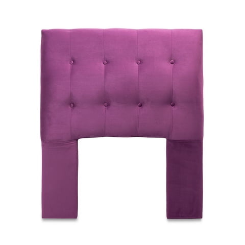 Dgb - Respaldo Cama 1 Plaza Felpa Morado Sevilla Cp