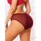 thumbnail image 3 of INSPIRE CHIC Bragas de Mujer de Tiro Bajo a Prueba de Fugas Ropa Interior Protectora Pequeña Rojo Vino, 3 of 4