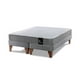 thumbnail image 2 of Cama Europea Zen Best 2 Plazas Colchon Resortes Base Dividida Tela Gris, 2 of 6