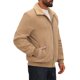 thumbnail image 4 of INSPIRE CHIC Abrigo de Invierno para Hombre con Bolsillos, Solapa, Cremallera, Forro de Felpa, Chaqueta de Pana Cálida M Caqui, 4 of 5