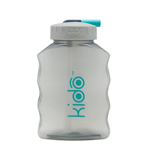 Botella Toma Jugo Niños Bombilla Kido Color Gris - Ps