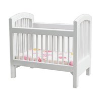 Magideal - Casa De Muñecas A Escala 1/12, Cuna De Madera, Cuna Para Muñecas, Muebles De Simulación Con Ropa De Cama Para Muñecas, Animales De Peluche, Juguetes