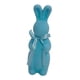 thumbnail image 3 of Figura De Conejo De Pascua Flocado, Adorno De Conejo Para Estantería, Mesa De Festival, Color Azul, 3 of 3