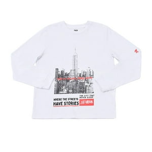 Polera Niño Teen M/L Focal Blanco Corona