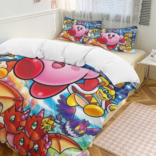 Kirby 3-Piece Bedding Set Soft Warm And Comfortable Soft Bed Set for Bedroom
