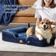 thumbnail image 5 of Cama ortopédica para perros grandes, impermeable, azul marino, 5 of 8