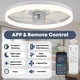 thumbnail image 4 of Ventilador de techo Fszdorj 23,6" con LED regulable, app y control remoto, blanco, 4 of 7