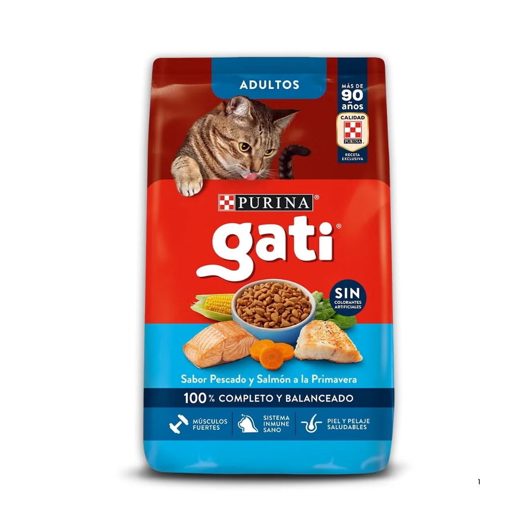 Gati Gatos Adultos Pescado Y Salmón A La Primavera 15 Kg.
