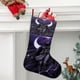 thumbnail image 2 of Caballero Luna Tema: Calcetines de Navidad, fino lino blanco para colgar en escaleras y chimenea, decoración navideña para el hogar, regalo de Navidad.54cm×38cm, 2 of 5