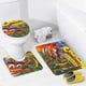 thumbnail image 4 of Crash Bandicoot-theme 4-Piece Shower Curtain Set with Rugs, Waterproof Bathroom Decor Set Includes Bath Mat, U-Shaped Rug, Toilet Lid Cover and Curtain with Hooks, 4 of 6