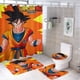 thumbnail image 1 of Dragon Ball-theme 4-Piece Shower Curtain Set with Rugs, Waterproof Bathroom Decor Set Includes Bath Mat, U-Shaped Rug, Toilet Lid Cover and Curtain with Hooks, 1 of 6