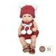 thumbnail image 2 of Juguete Muñeca Realista 29cm Silicona Vestido Rojo Infantil, 2 of 3