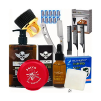 Maxcare-Guanjin - Kit Barberia Aceite Cera Shampoo Navaja Cepillo