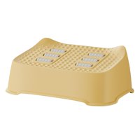 Magideal - Reposapiés Debajo Del Escritorio Reposapiés Curvo Antideslizante Cómodo Taburete Para Inodoro Taburete Portátil Para Pies Debajo Del Escritorio Reposa , Amarillo