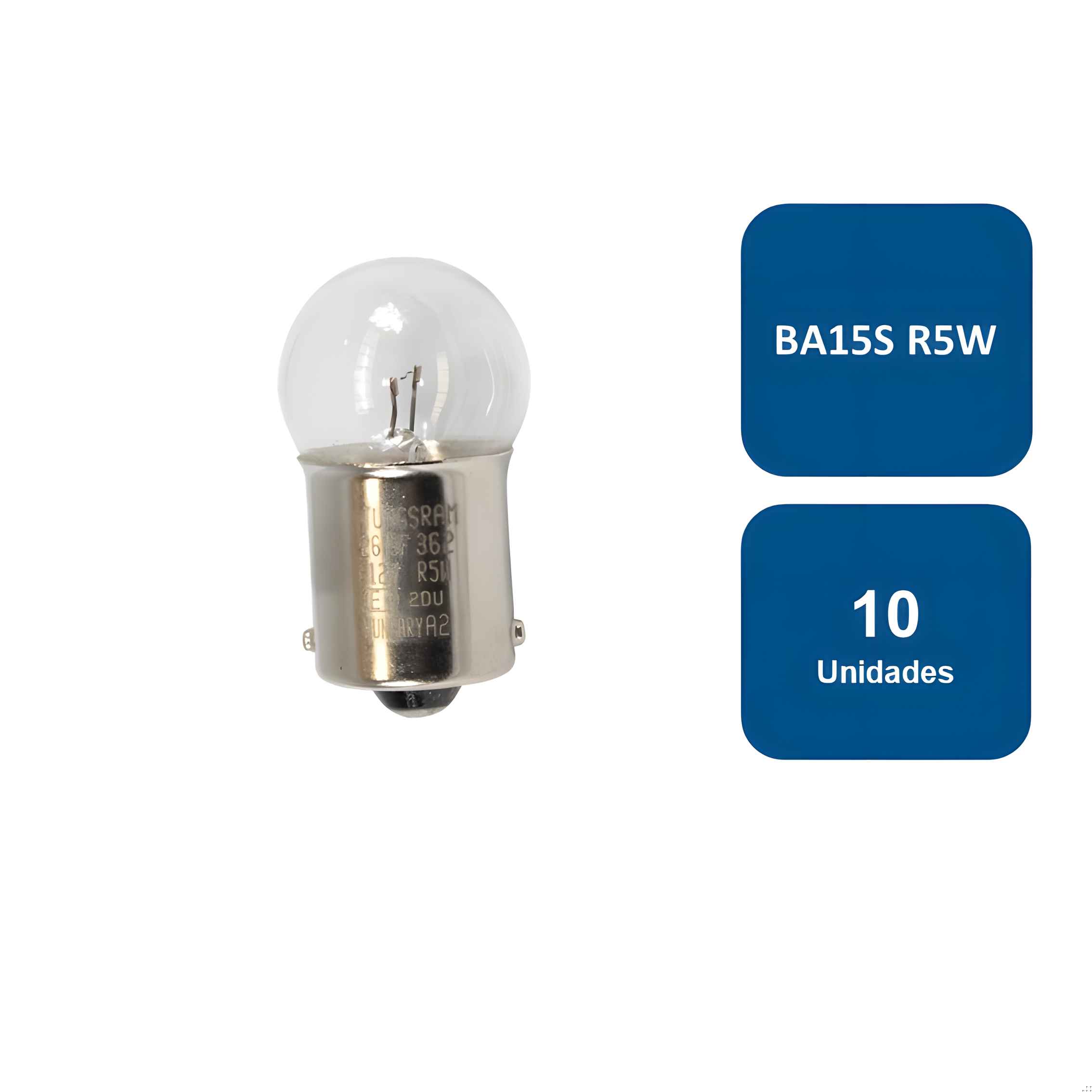 Ampolleta 12v Para Automovil Globo Chico Ba15s R5w 10un. - Trifa