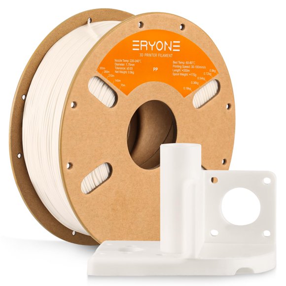Filamento ERYONE 1,75 mm 900 g PP Blanco con Resistencia Química