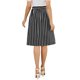 thumbnail image 3 of INSPIRE CHIC Falda de Mujer a Rayas con Cintura Alta Elástica y Botones al Frente, Falda Midi en Línea A XS Negro, 3 of 8