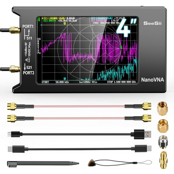 Analizador vectorial de redes Seesii NanoVNA-H4 V4.3 10kHz-1.5GHz