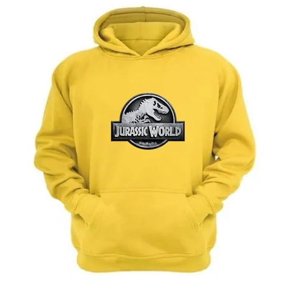 Polerón Canguro Mundo Jurásico Amarillo Talla M Unisex