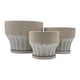 thumbnail image 1 of Set 3 Macetero Maceta De Ceramica Blanco Patrones Beige Alto, 1 of 7