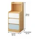 thumbnail image 3 of Velador Angosto Con Cajones Tricolor Homer Design 25*34*87cm 30*34*87cm Madera, 3 of 8