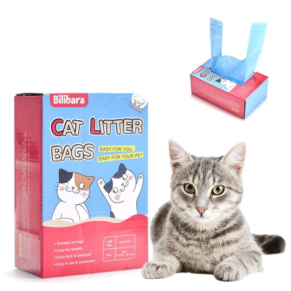 Bolsas de arena para gatos Bilibara, 120 unidades, 15 L de capacidad, perfumadas