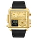 thumbnail image 1 of Reloj Deportivo Cuadrado Impermeable Dorado para Hombre Moda Correa de Acero Inoxidable Puntero Luminoso Relojes de Cuarzo Reloj Deportivo Reloj de Pulsera Deportivo, 1 of 9