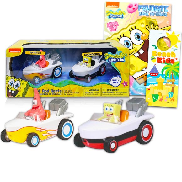 Set de vehículos de juguete SPONGEBOB SQUAREPANTS Botes de carreras 2 unidades