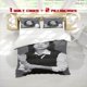thumbnail image 1 of 3pcs Li Huili Black and White Style Printed Bedding Set Soft Cover with 2 Pillowcases Ideal for All Seasons, 1 of 5