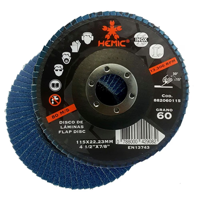 Hemic - Disco De Traslapado 115X22,23Mm Gr.60