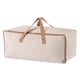 thumbnail image 1 of 1 Paquete de Almacenamiento de Ropa, Bolsas de Almacenamiento Floral, Bolsas de Mudanza para Organizar Dormitorio, Ropa, Almacenamiento de Armario con Asas Marrón Claro 27.6*19.7*9.8in, 1 of 6