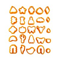 Bothyi - 25 Piezas De Aretes Cortadores De Arcilla Polimérica, Joyería Hecha A Mano, Herramientas De Arcilla Naranja